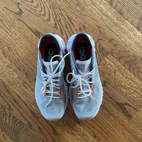 On Running Women's Athletic Shoes - Gray and Orange - Picture 5 of 8